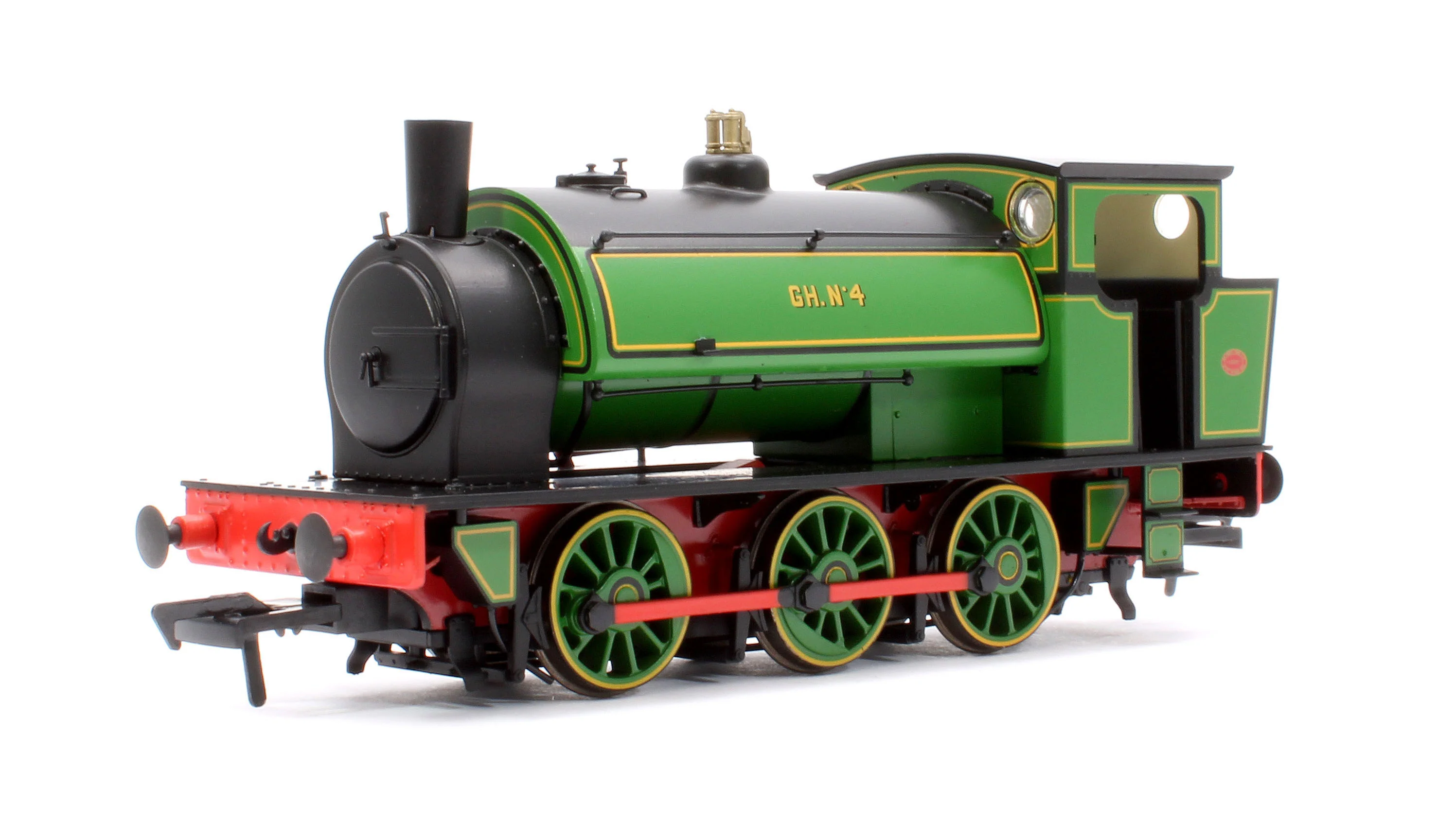 903015 16” Hunslet No. 4, Glasshoughton Colliery Lined Green, Stovepipe Chimney, No. 3855