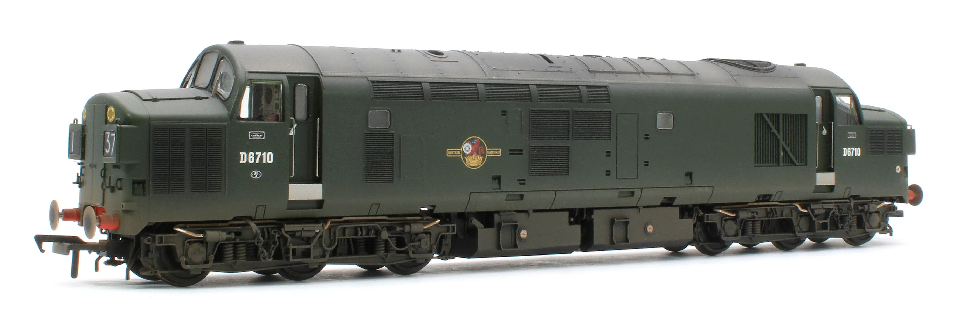 35-302W Bespoke Weathered Class 37/0 Split Headcode D6710 BR Green (Late Crest) Diesel Locomotive - Image 4
