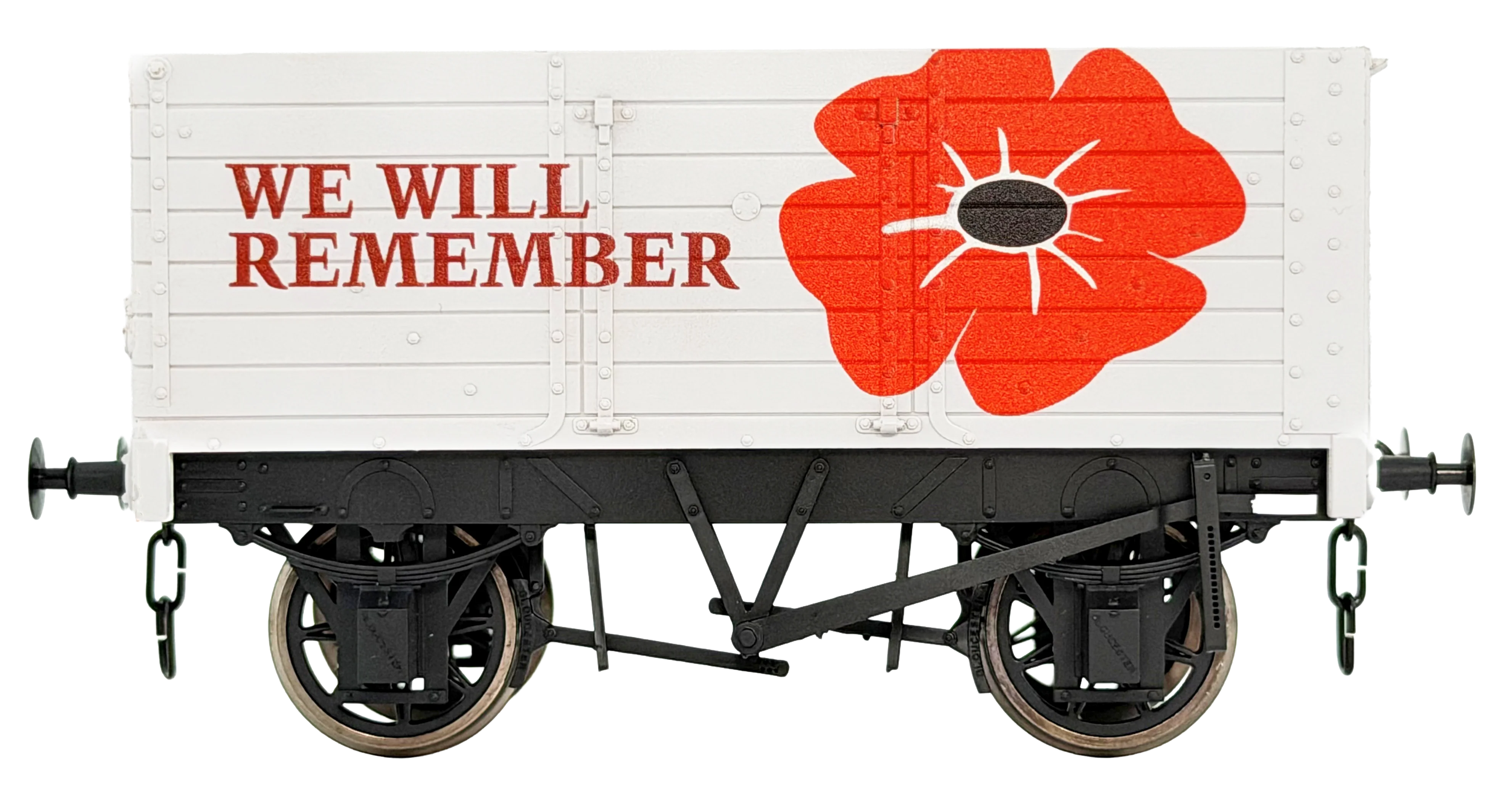 7F-073-036 Plank 9' Wheelbase We Will Remember Poppy - Weathered