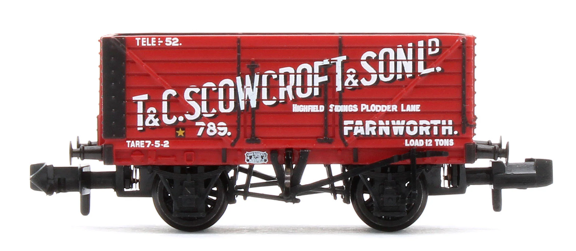 8 Plank Wagon End Door 'T & C. Scowcroft & Son Ltd' Red No.789 - Image 2