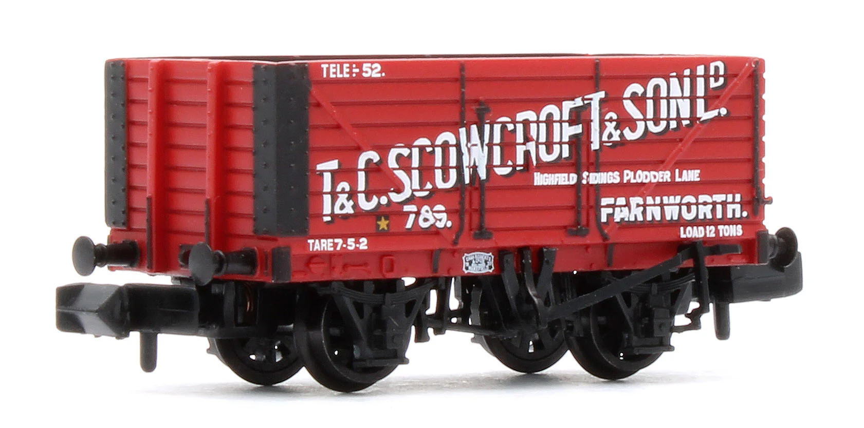 8 Plank Wagon End Door 'T & C. Scowcroft & Son Ltd' Red No.789 - Image 3