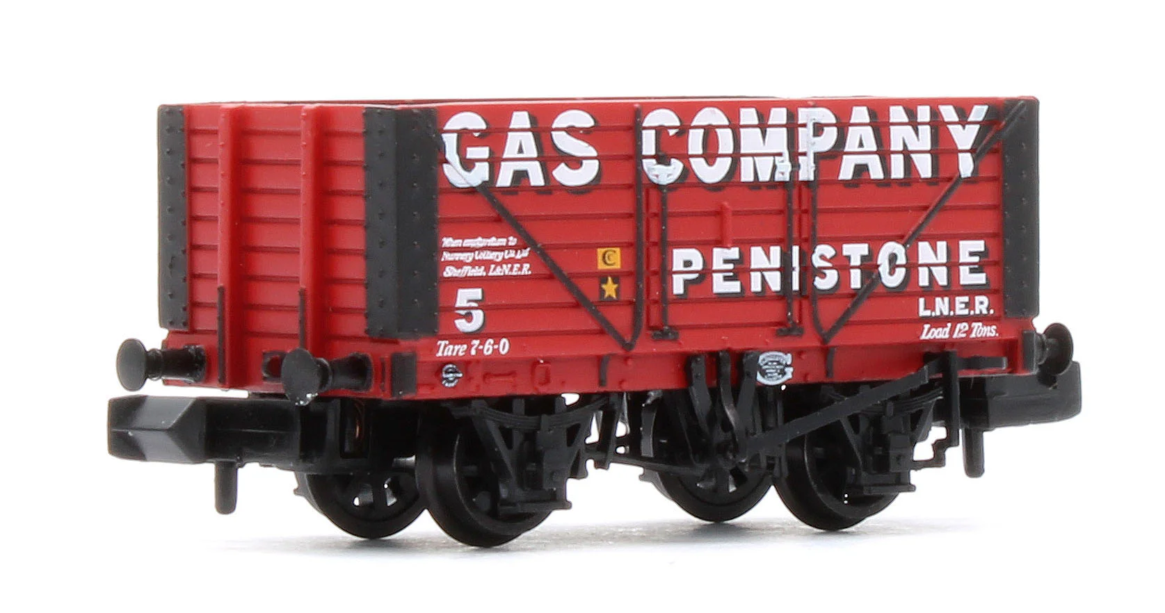 8 Plank Wagon Fixed Ends 'Gas Company Penistone' Red No.5 - Image 3