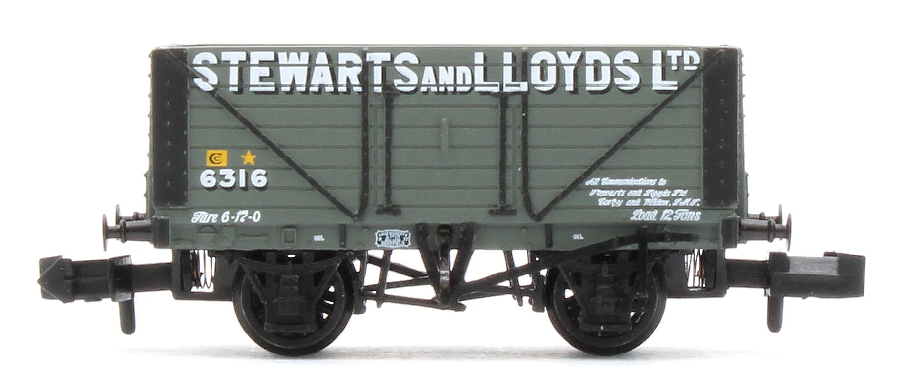 8 Plank Wagon Fixed Ends 'Stewarts & Lloyds Ltd' Grey No.6316 - Image 2
