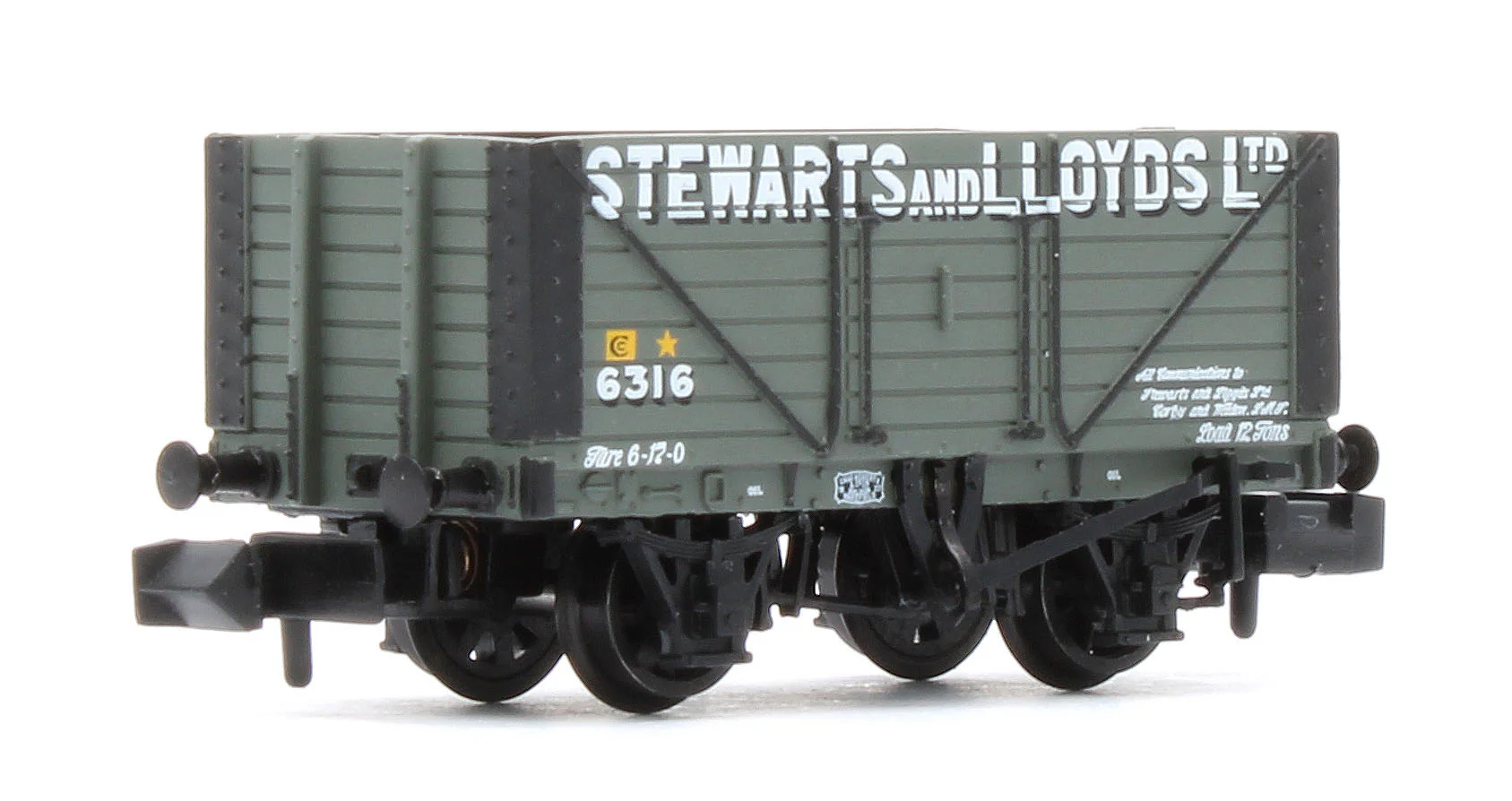 8 Plank Wagon Fixed Ends 'Stewarts & Lloyds Ltd' Grey No.6316 - Image 3