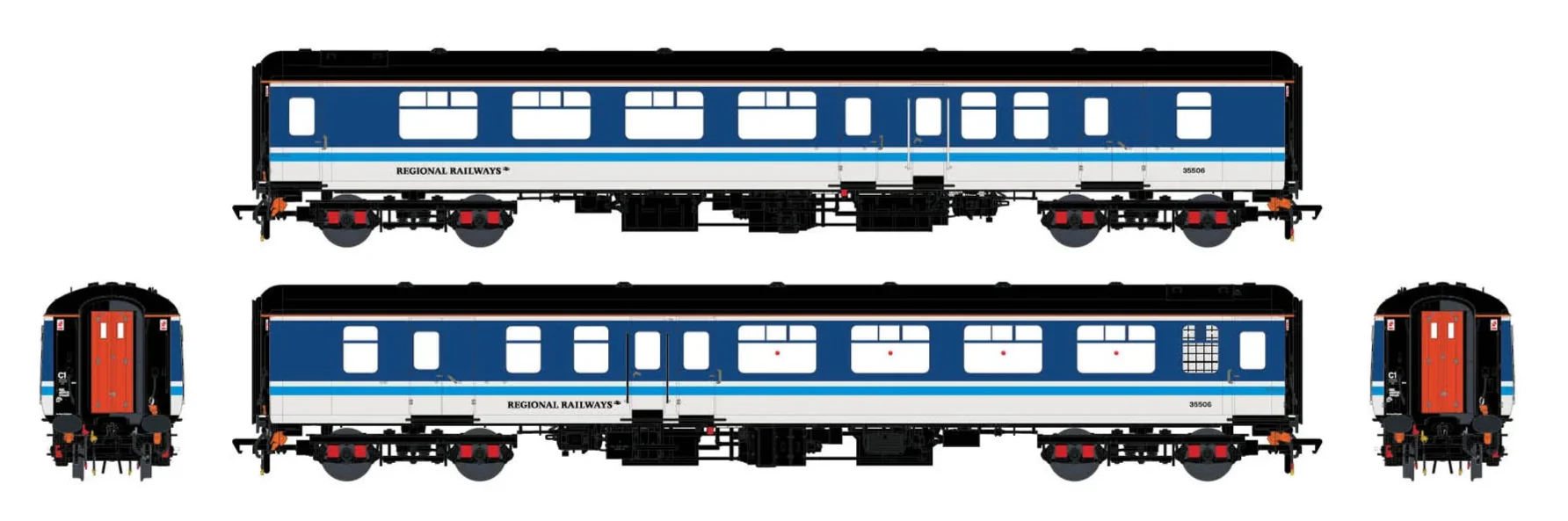 BR Mk.2c (large toilet window) BSK 35506 Regional Railways (ex-BFK)