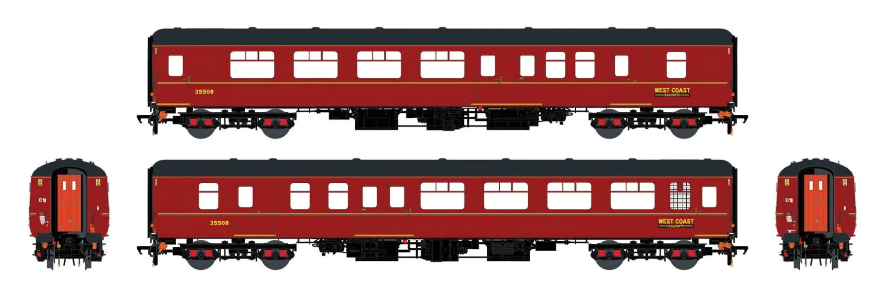 BR Mk.2c (large toilet window) BSK 35508 West Coast Railways (ex-BFK)