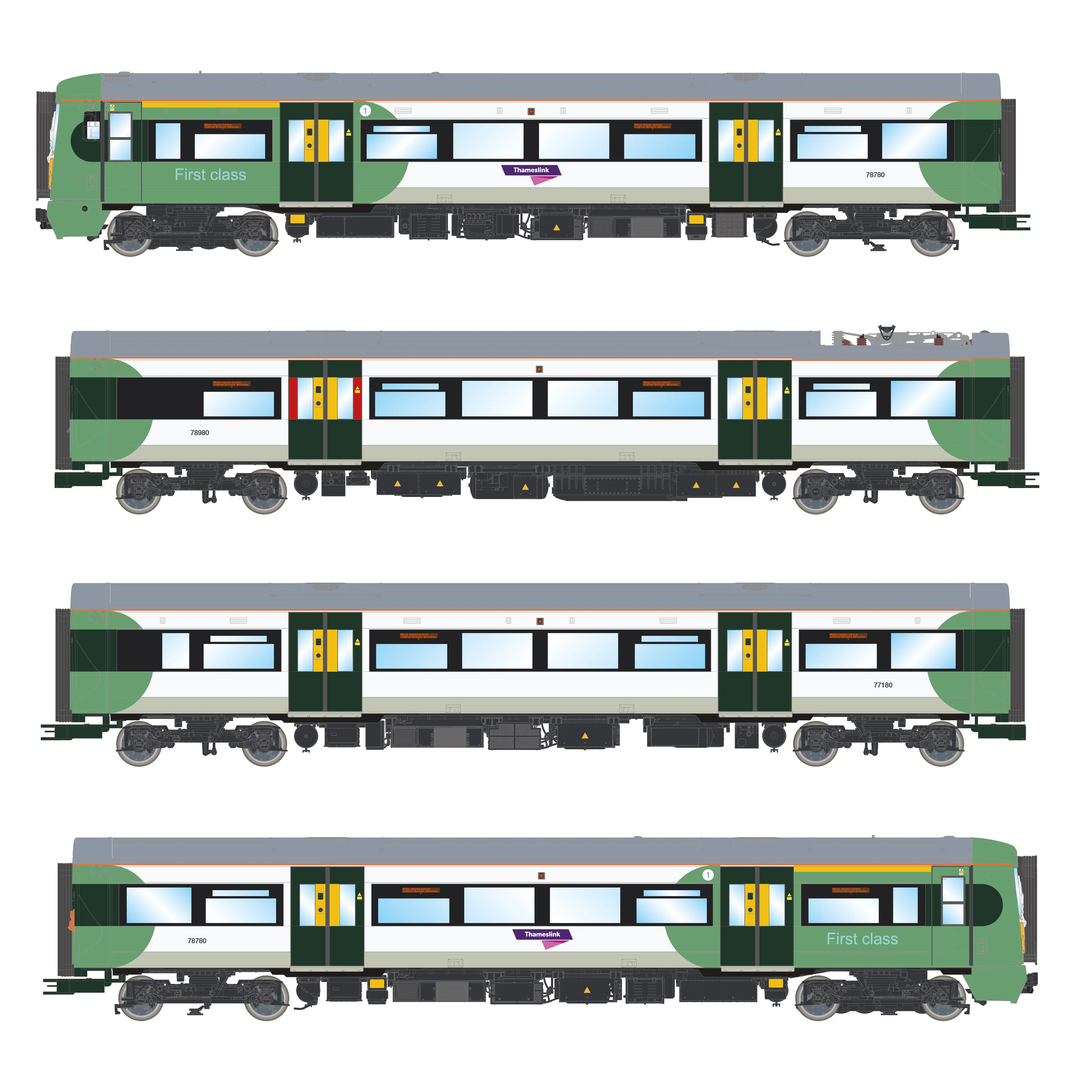 ACC3051 Class 377 'Electrostar' 4-car EMU 377210 Southern Green & White (with Thameslink Branding)