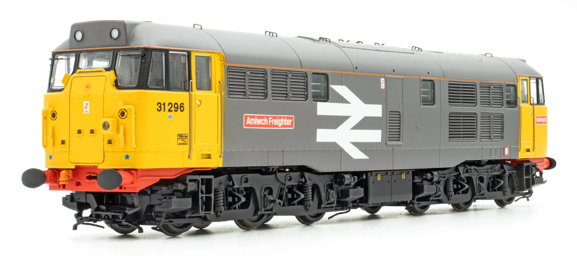 Class 31 31296 Railfreight Grey with Orange Cantrail Stripe 'Amlwch Freighter / Trên Nwyddau Amlwch' Diesel Locomotive - DCC Sound
