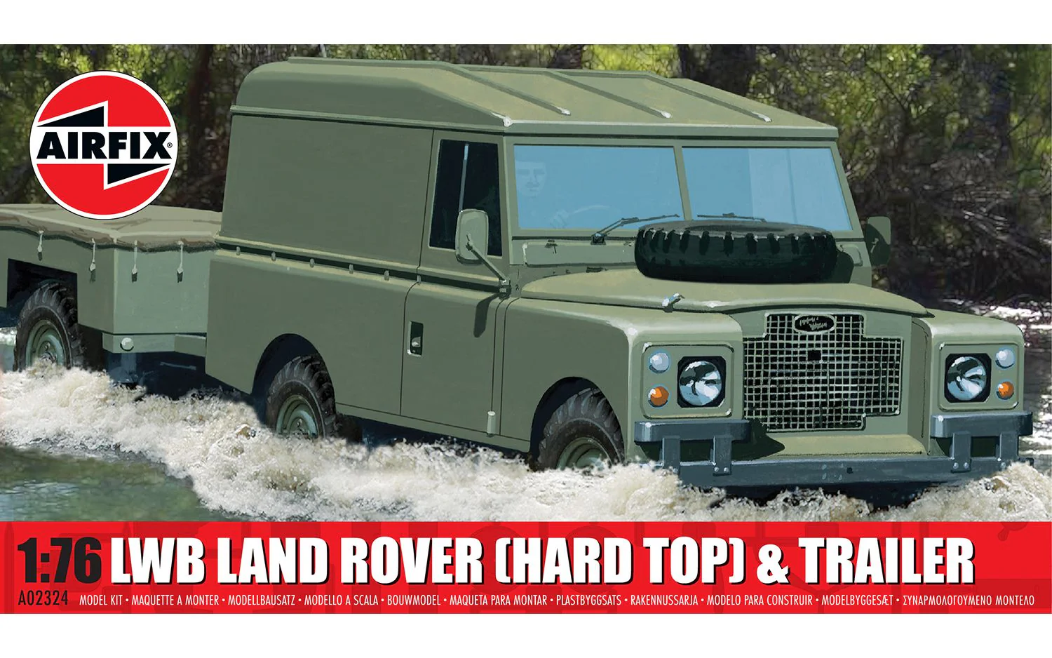 A02324 LWB Land Rover (Hard Top) & Trailer Model Kit - Image 5