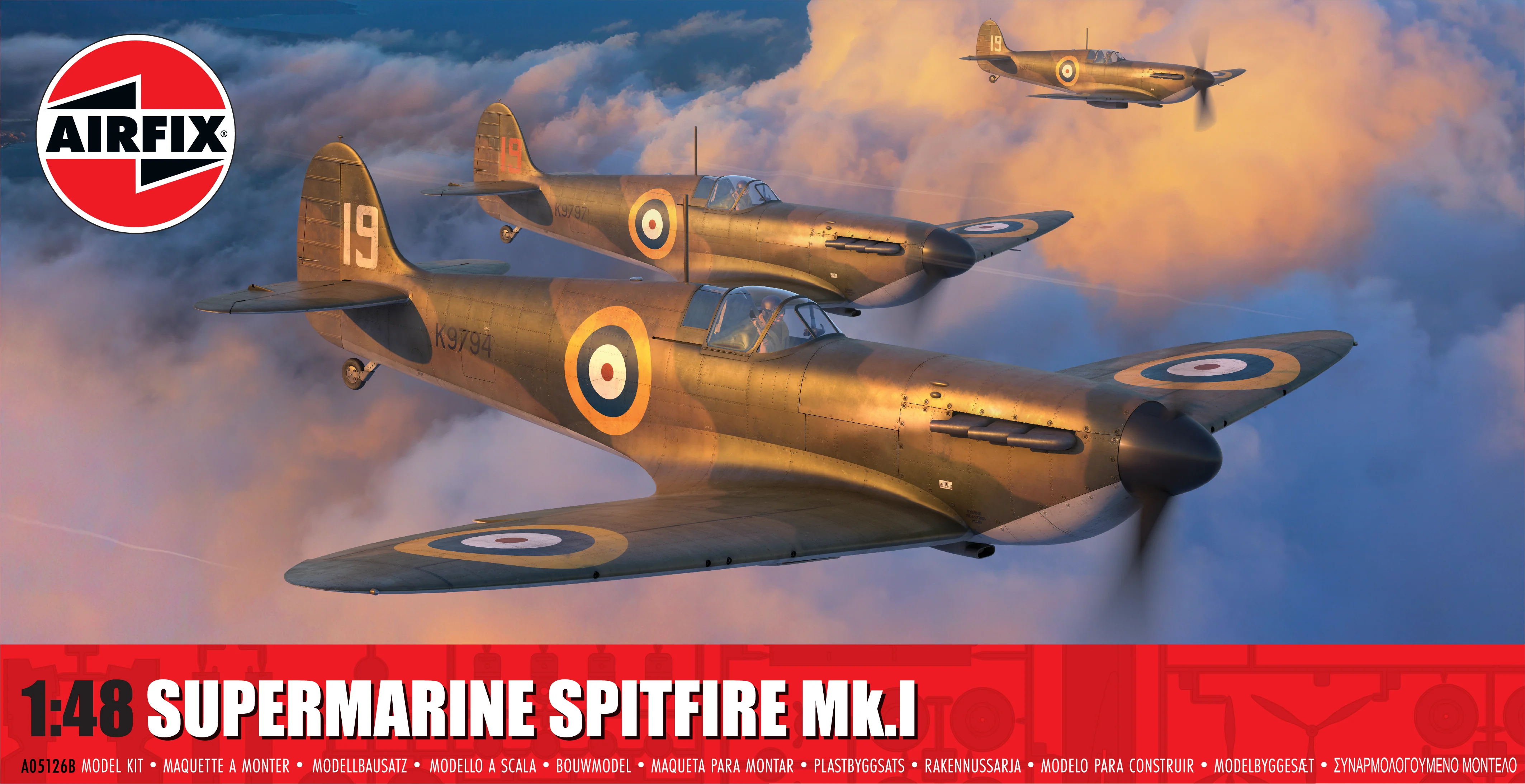 A05126B Supermarine Spitfire Mk.I Model Kit