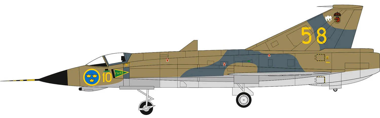 Swedish Air Force 100th Anniversary Set Model Kit - Image 5