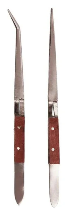AM-R0380 2 Piece wooden handle tweezer set - Image 3