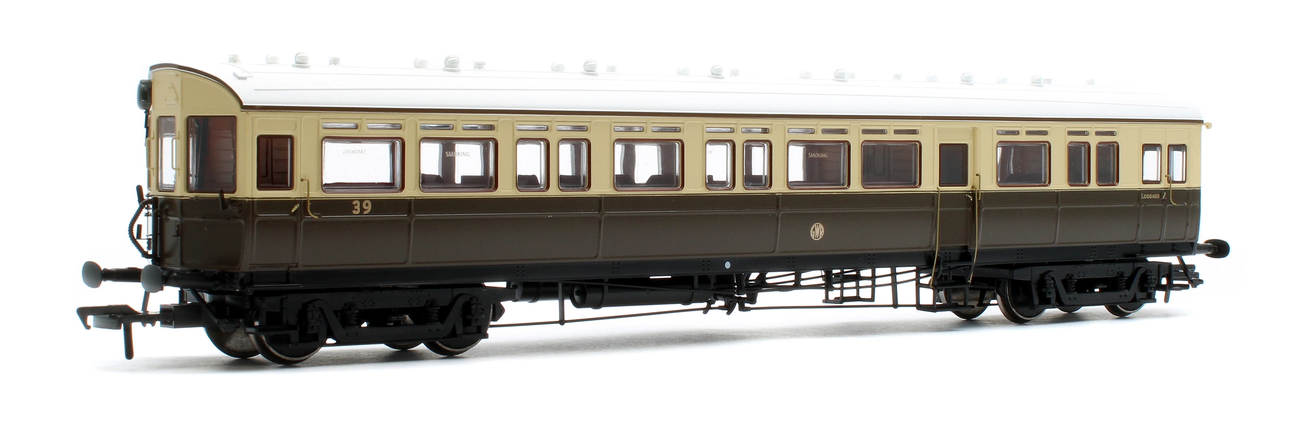 4P-004-004D Autocoach GWR Shirt Button 39 Chocolate & Cream - DCC Fitted