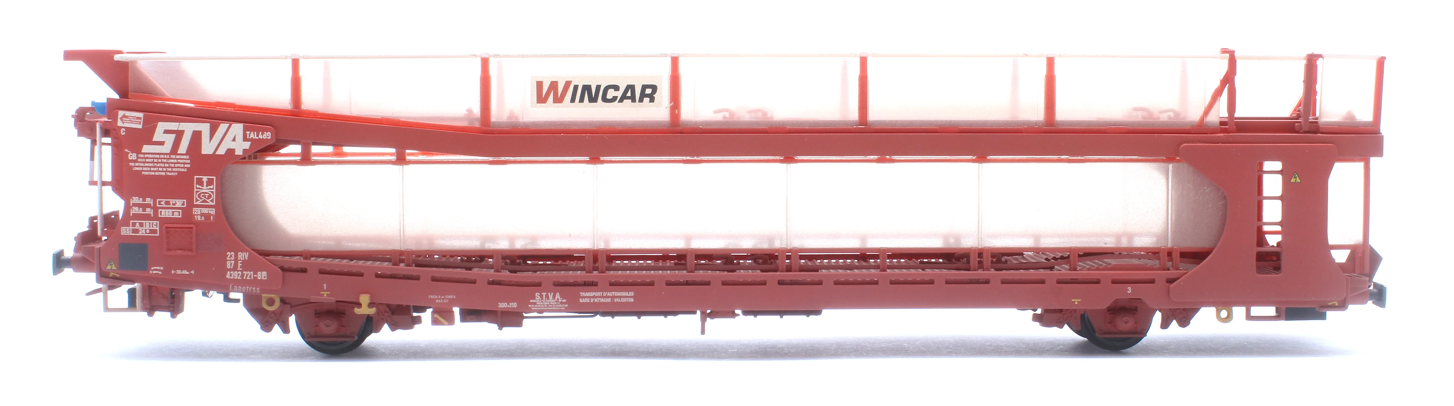 IPA Twin Double Deck Car Transporter 'STVA' Red (Weathered) Exclusive Edition - Image 10