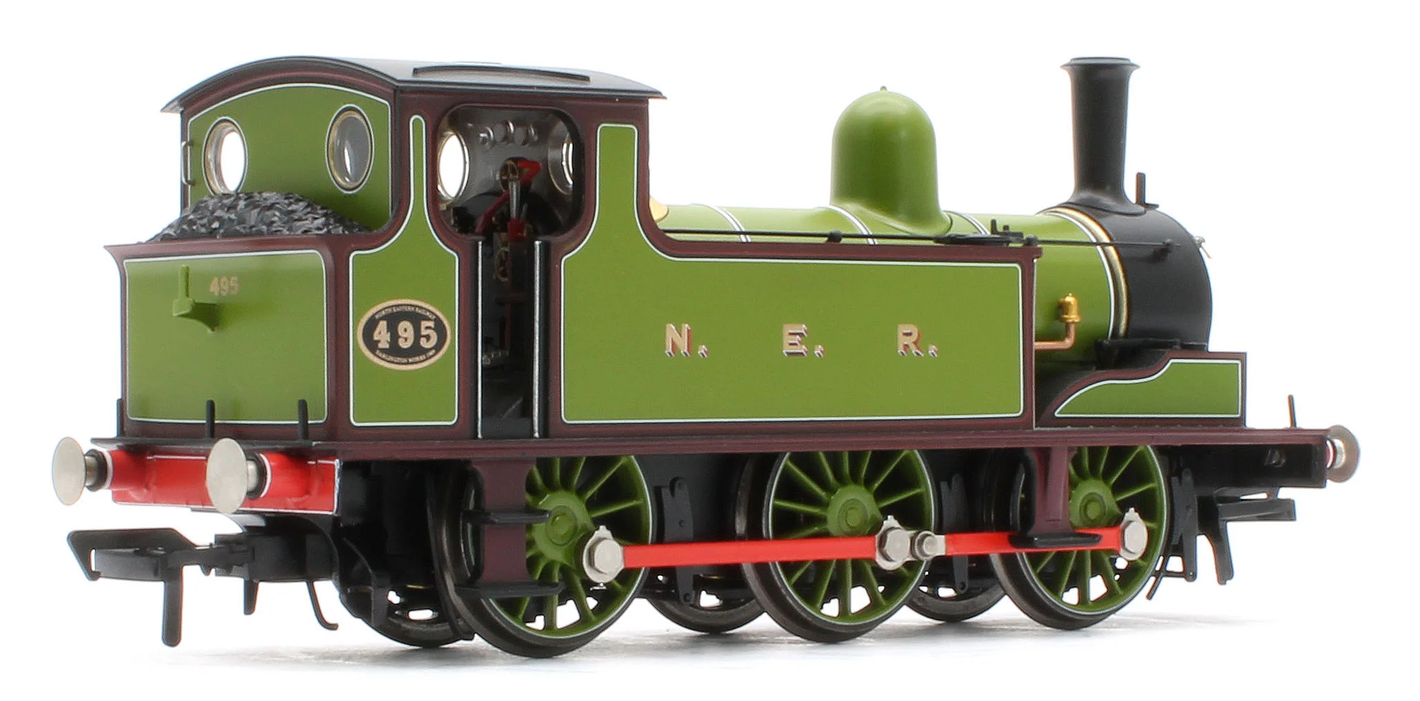 NER E (J71) 495 NER Lined Green & Maroon Steam Tank Locomotive - Image 4