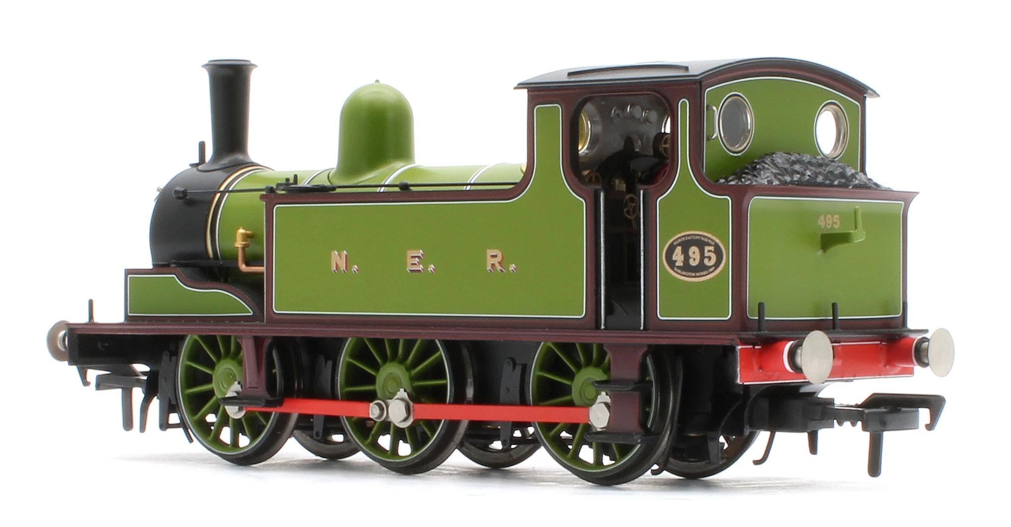 NER E (J71) 495 NER Lined Green & Maroon Steam Tank Locomotive - DCC Sound - Image 3