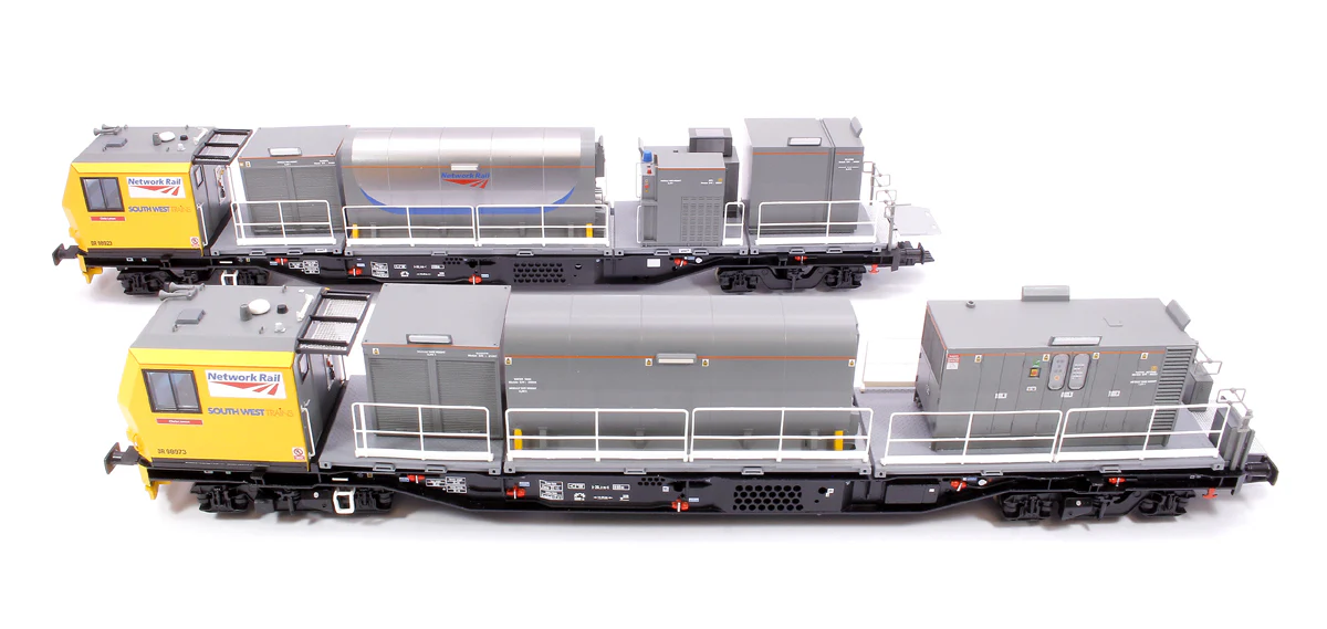 Windhoff MPV 2-Car Set Network Rail Yellow Nos. DR98923 and DR989 - DCC Sound - Image 15