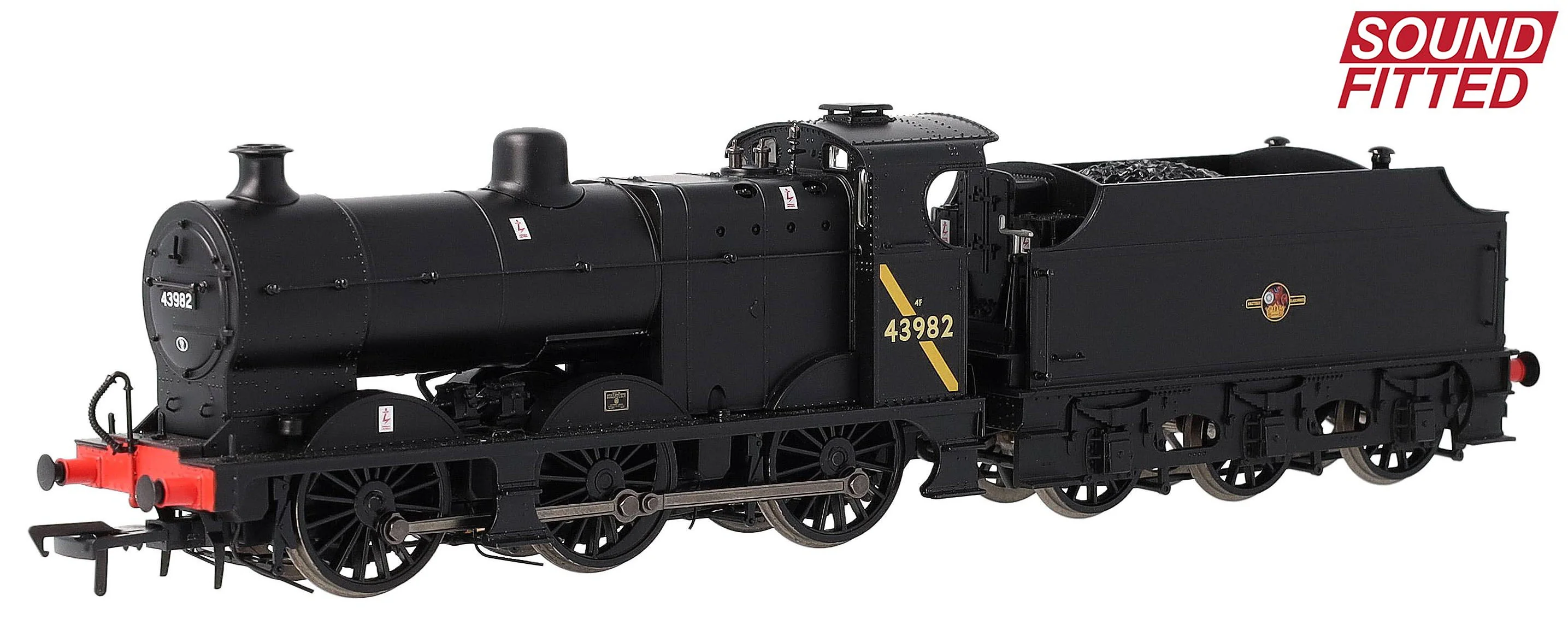 MR 3835 (4F) with Fowler Tender 43982 BR Black (Late Crest) Steam Locomotive - DCC Sound