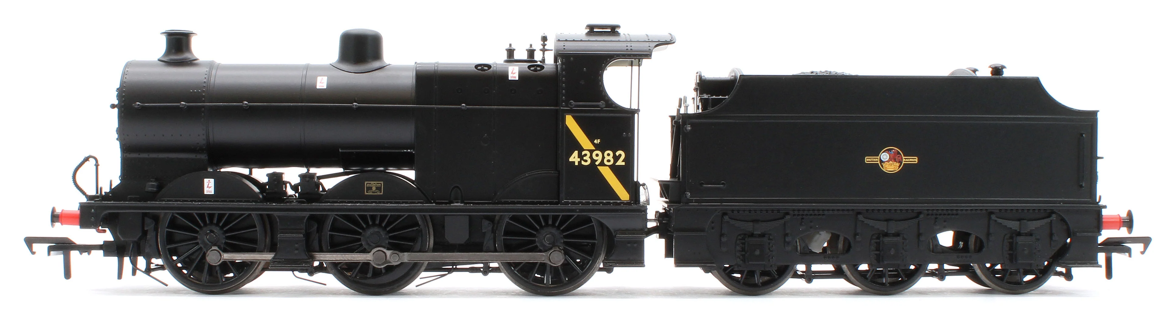 MR 3835 (4F) with Fowler Tender 43982 BR Black (Late Crest) Steam Locomotive - DCC Sound - Image 2
