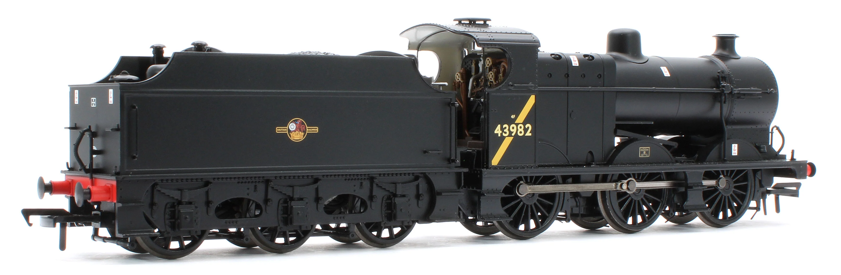 MR 3835 (4F) with Fowler Tender 43982 BR Black (Late Crest) Steam Locomotive - DCC Sound - Image 4
