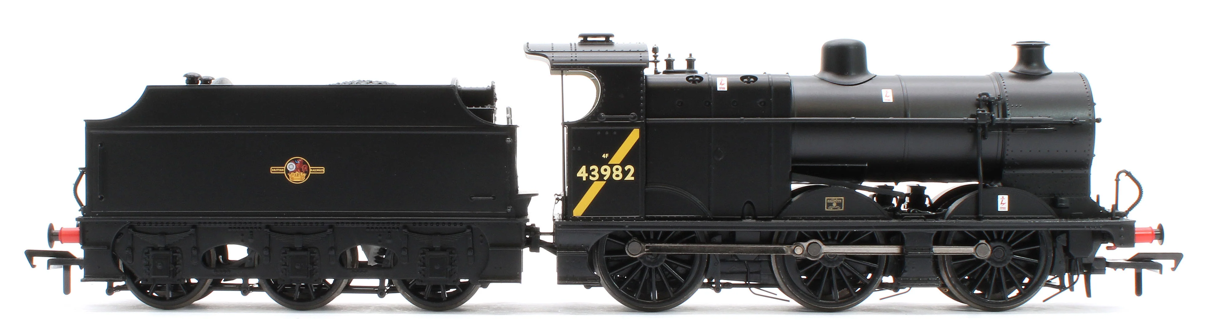 MR 3835 (4F) with Fowler Tender 43982 BR Black (Late Crest) Steam Locomotive - DCC Sound - Image 5