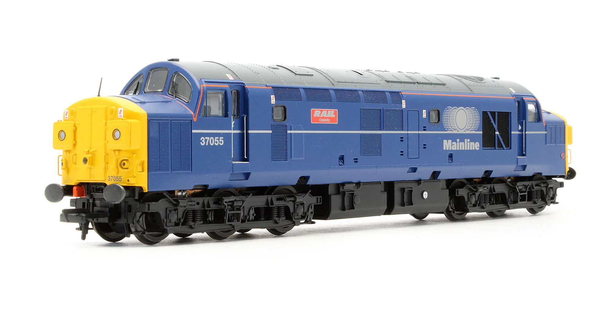 Pre-Owned Class 37/0 37055 'Rail Celebrity' Mainline Blue Diesel Locomotive - DCC Fitted - Image 2