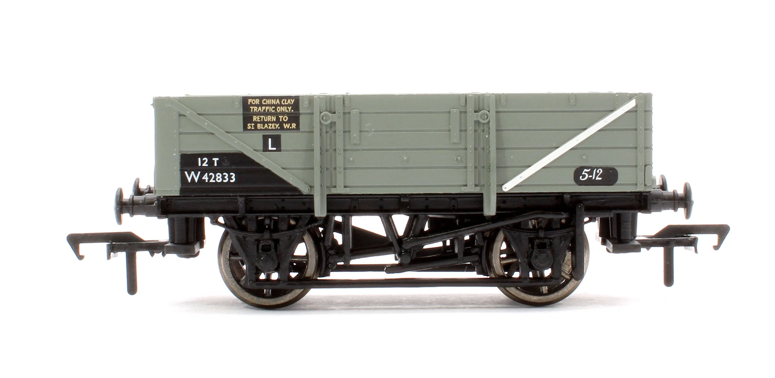Pre-Owned 33-079A 12T BR 5 Plank Grey China Clay Wagon No.W42833 - Image 2