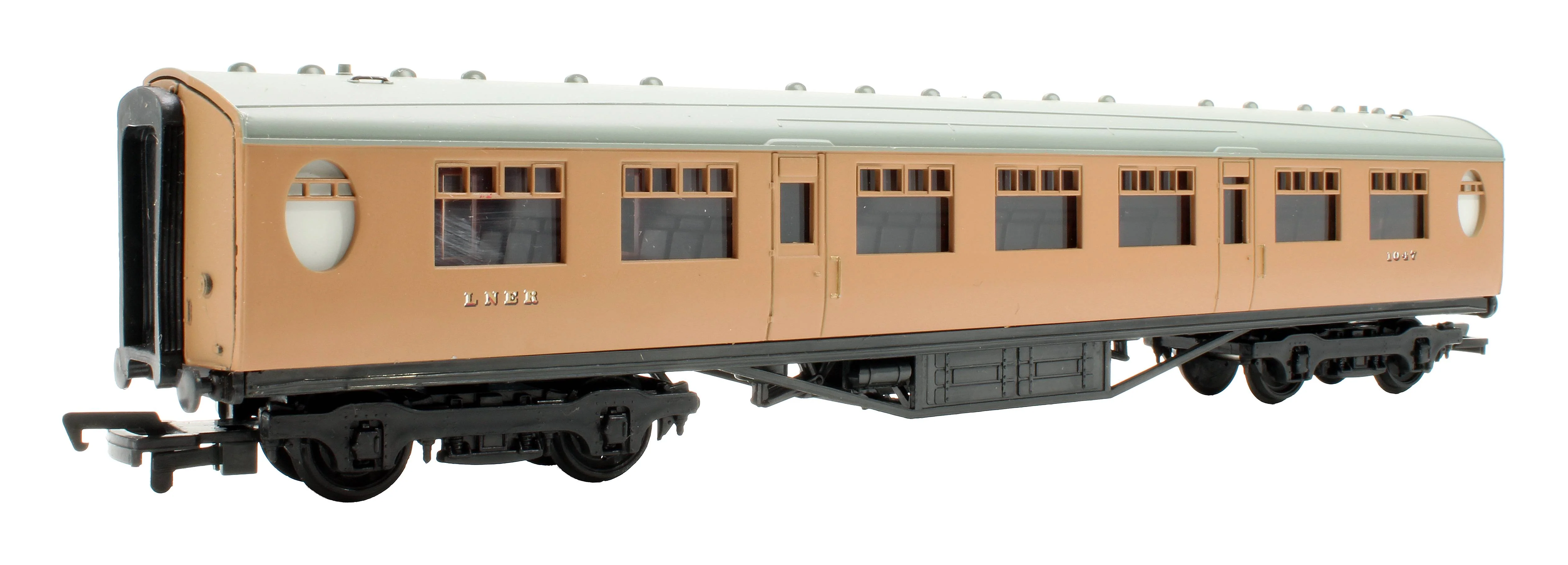 Pre-Owned 34-377 LNER 63' Thompson 3rd Corridor Post War Brown Coach '1047' - Image 2