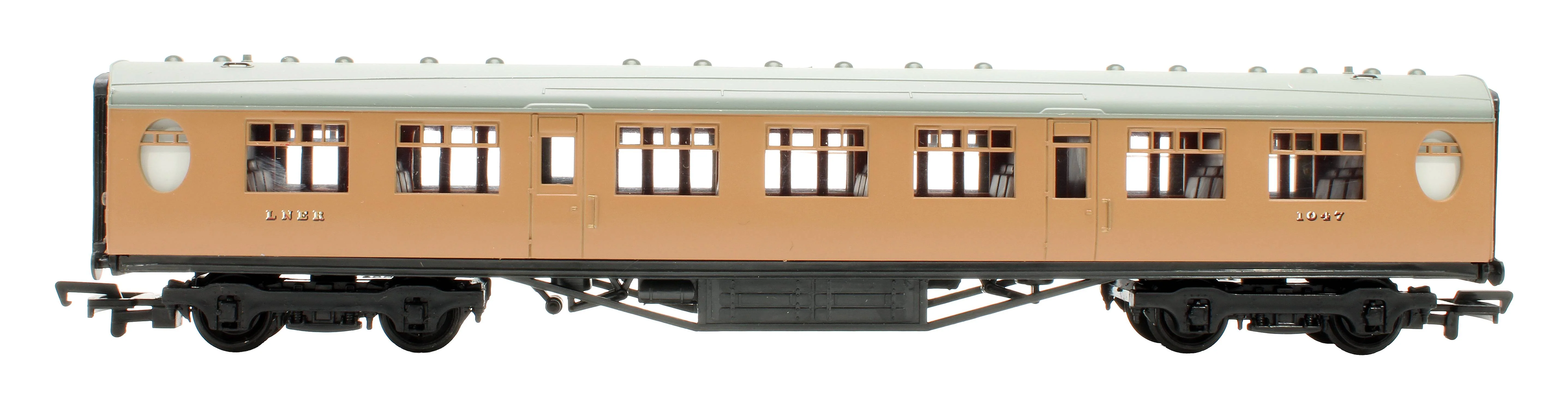 Pre-Owned 34-377 LNER 63' Thompson 3rd Corridor Post War Brown Coach '1047' - Image 3