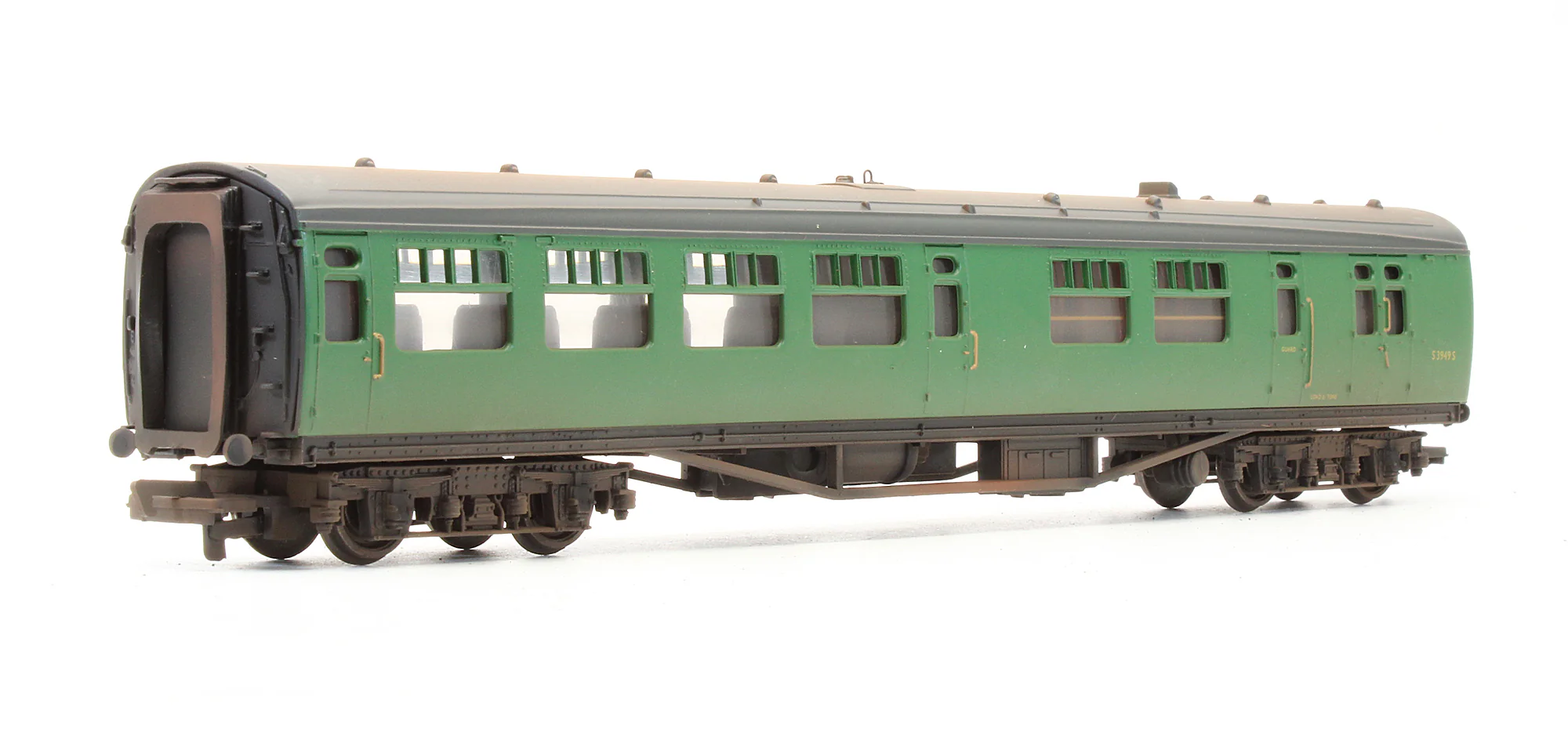 Pre-Owned BR Malachite Green 63' Bulleid Corridor / Open Brake 2nd Coach 'S3949S' - Custom Weathered - Image 2
