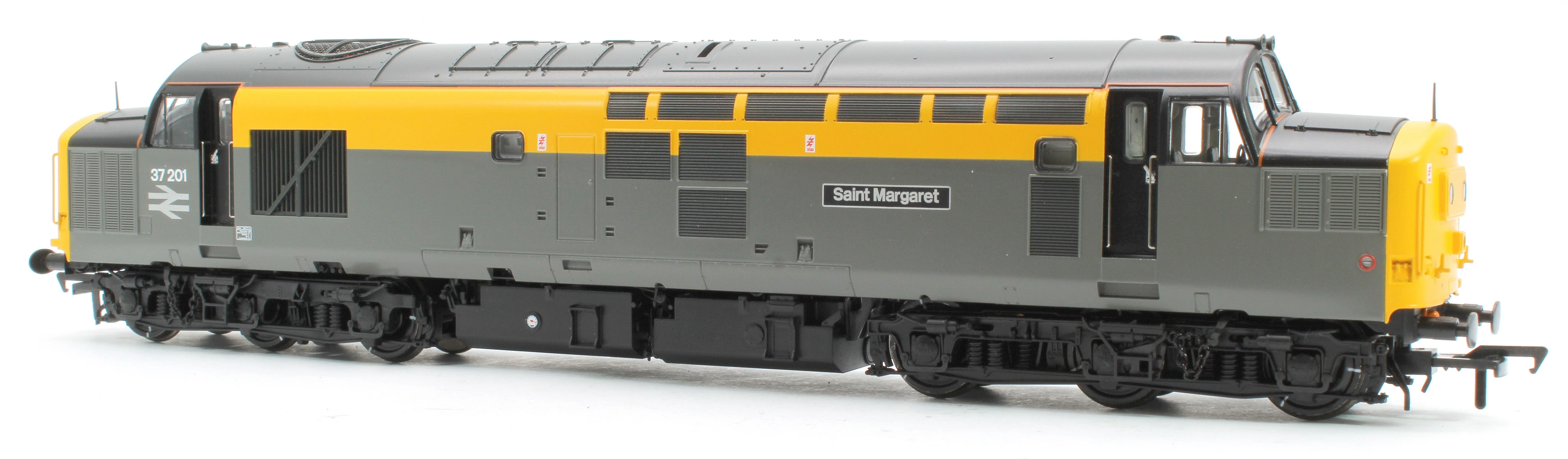 Pre-Owned Class 37/0 Centre Headcode 37201 'St. Margaret' BR Eng. Grey & Yellow Diesel Locomotive - Deluxe DCC Sound - Image 4