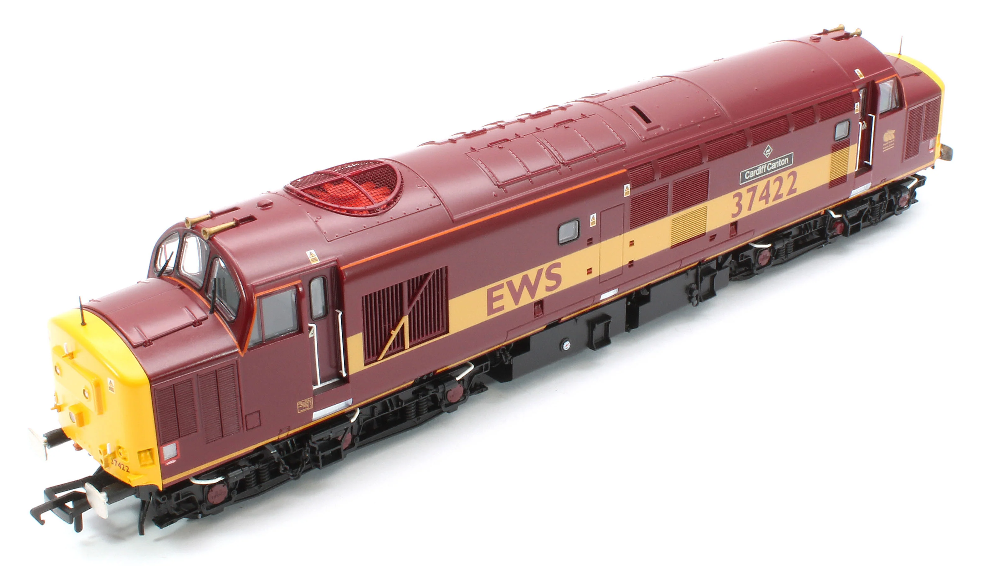 35-335K Class 37/4 Refurbished 37422 'Cardiff Canton' EWS Red and Gold Diesel Locomotive - Image 13