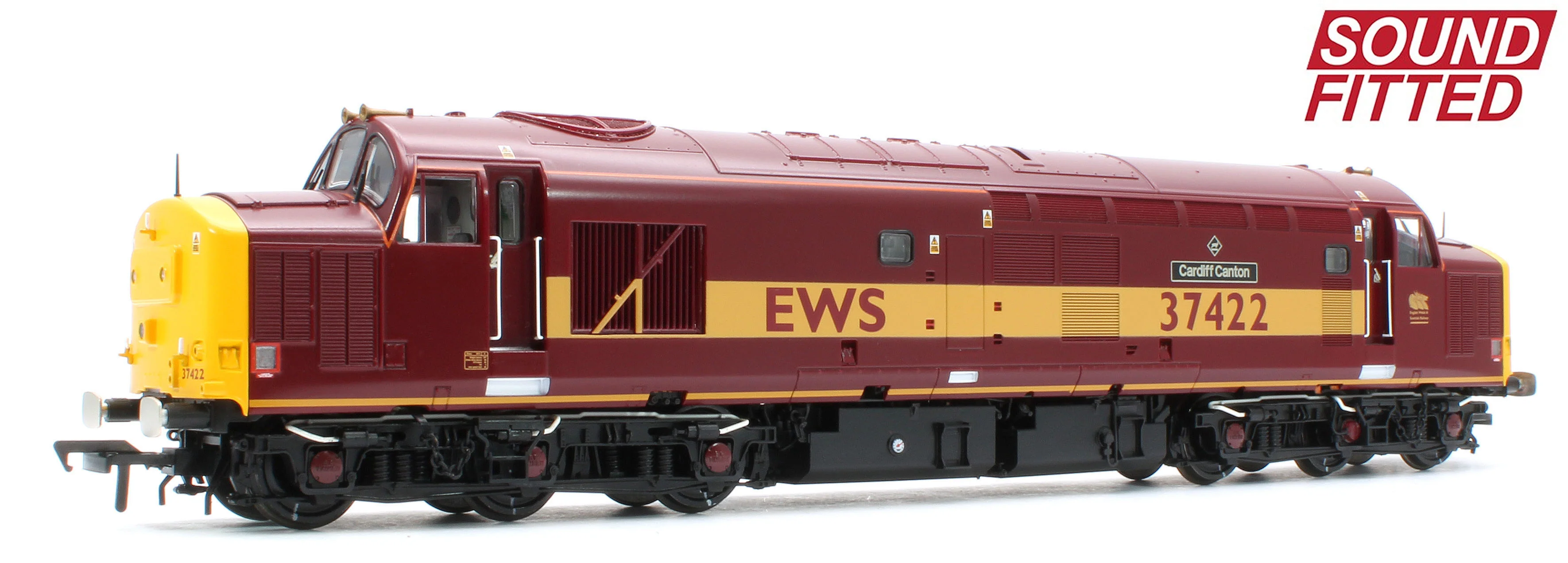 35-335KSF Class 37/4 Refurbished 37422 'Cardiff Canton' EWS Red and Gold - DCC Sound