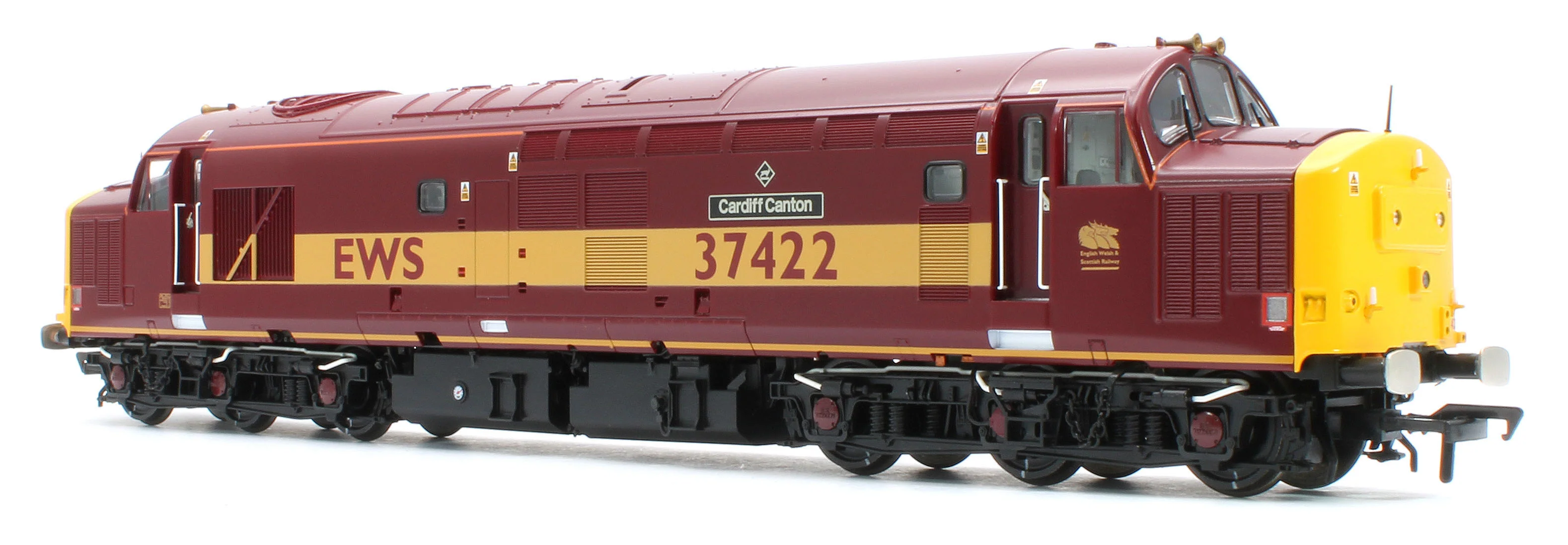 35-335KSF Class 37/4 Refurbished 37422 'Cardiff Canton' EWS Red and Gold - DCC Sound - Image 3