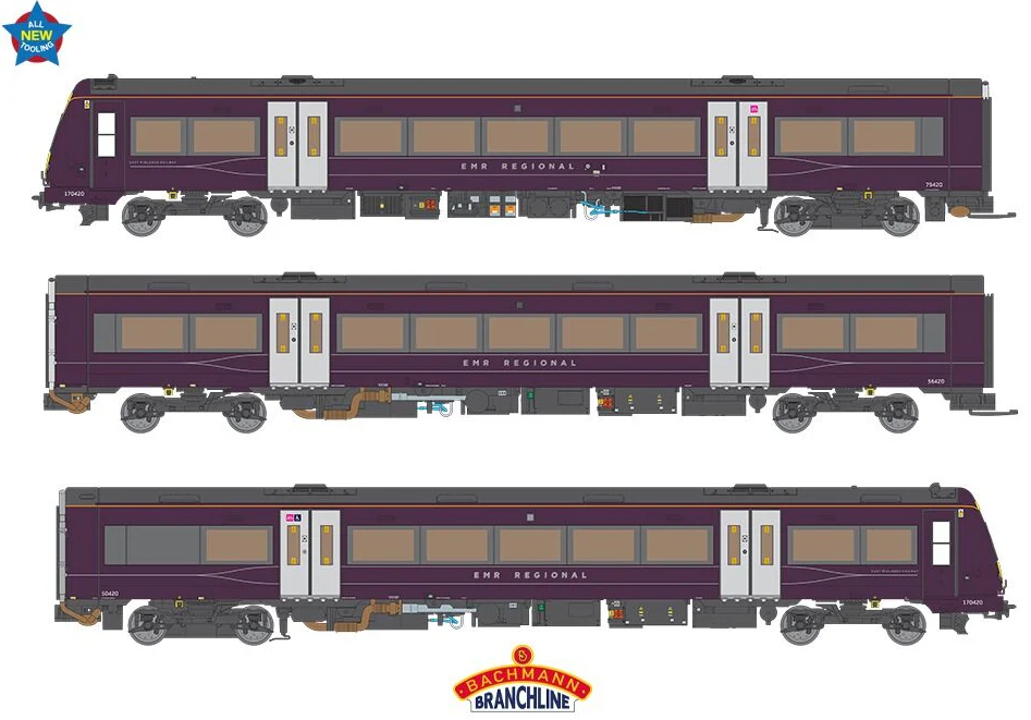 35-626 Class 170/4 3-Car DMU 170420 East Midland Railways (EMR Regional)