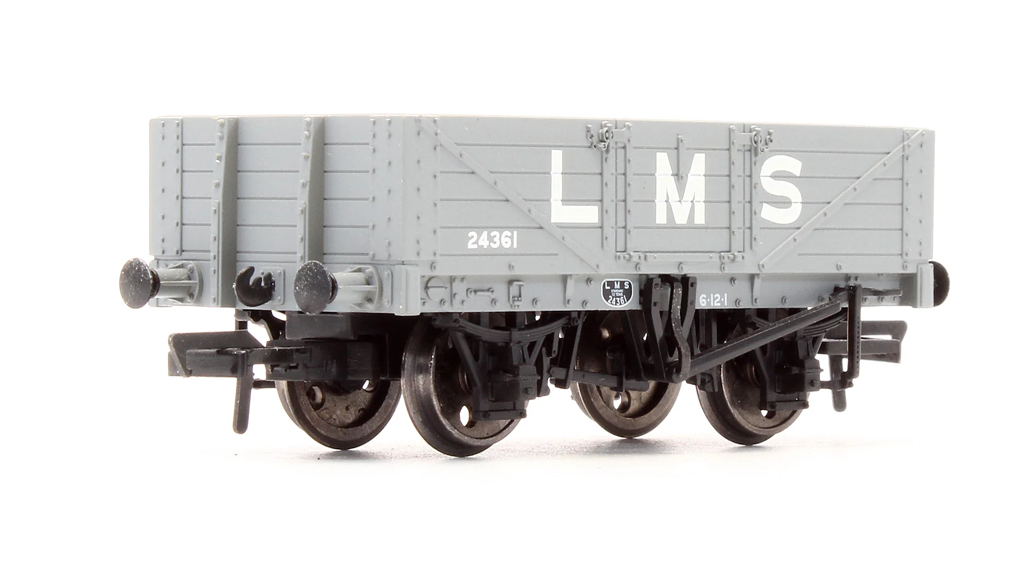 Pre-Owned 37-070 5 Plank Wagon LMS Grey No.24361 - Image 2