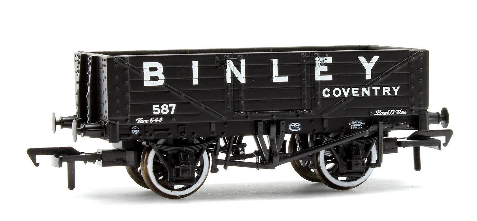 5 Plank Wagon Wooden Floor 'Binley' Black No.587