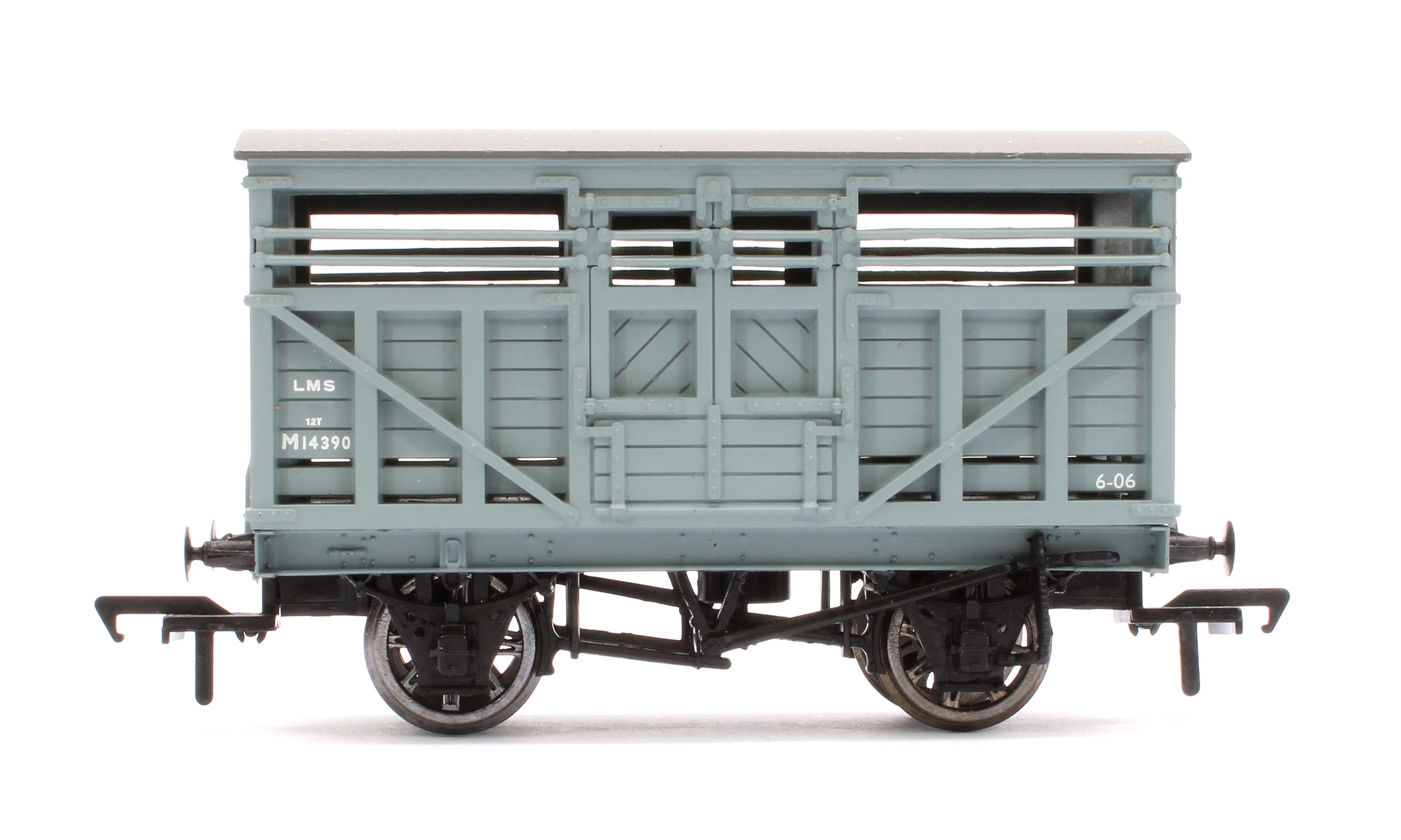 Pre-Owned 37-701 10T LMS Grey Cattle Wagon 'M14390' - Image 2