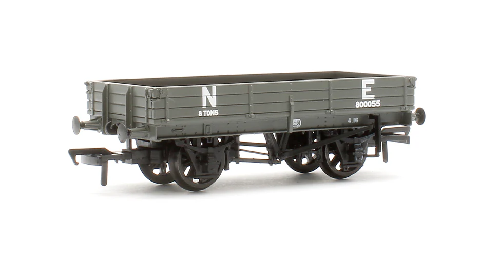 37-944 3 Plank Wagon North Eastern Railway 'NE' Grey No.800055