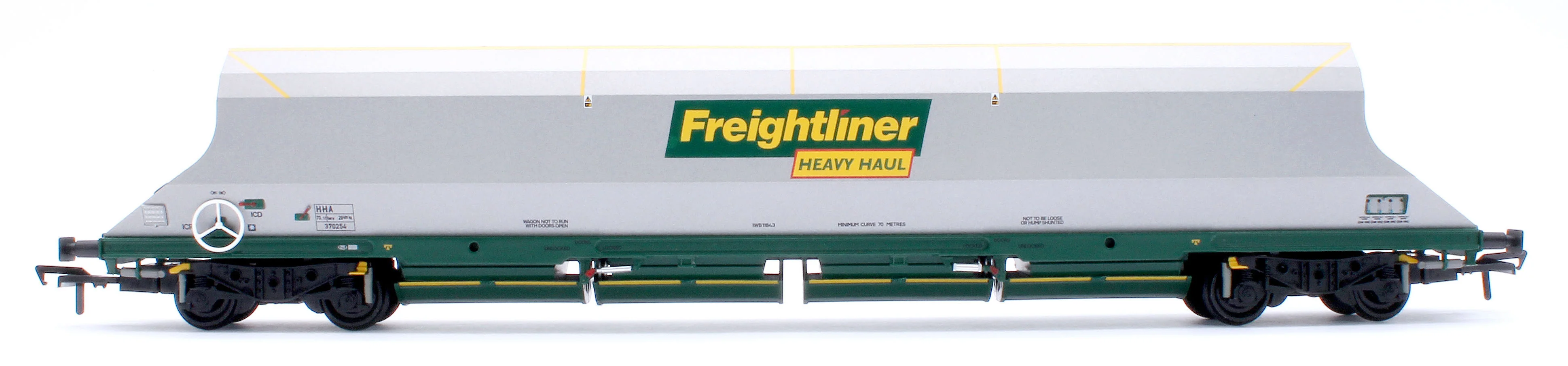 HHA Bogie Hopper Freightliner 'Heavy Haul' Silver & Green No.370254 - Image 2
