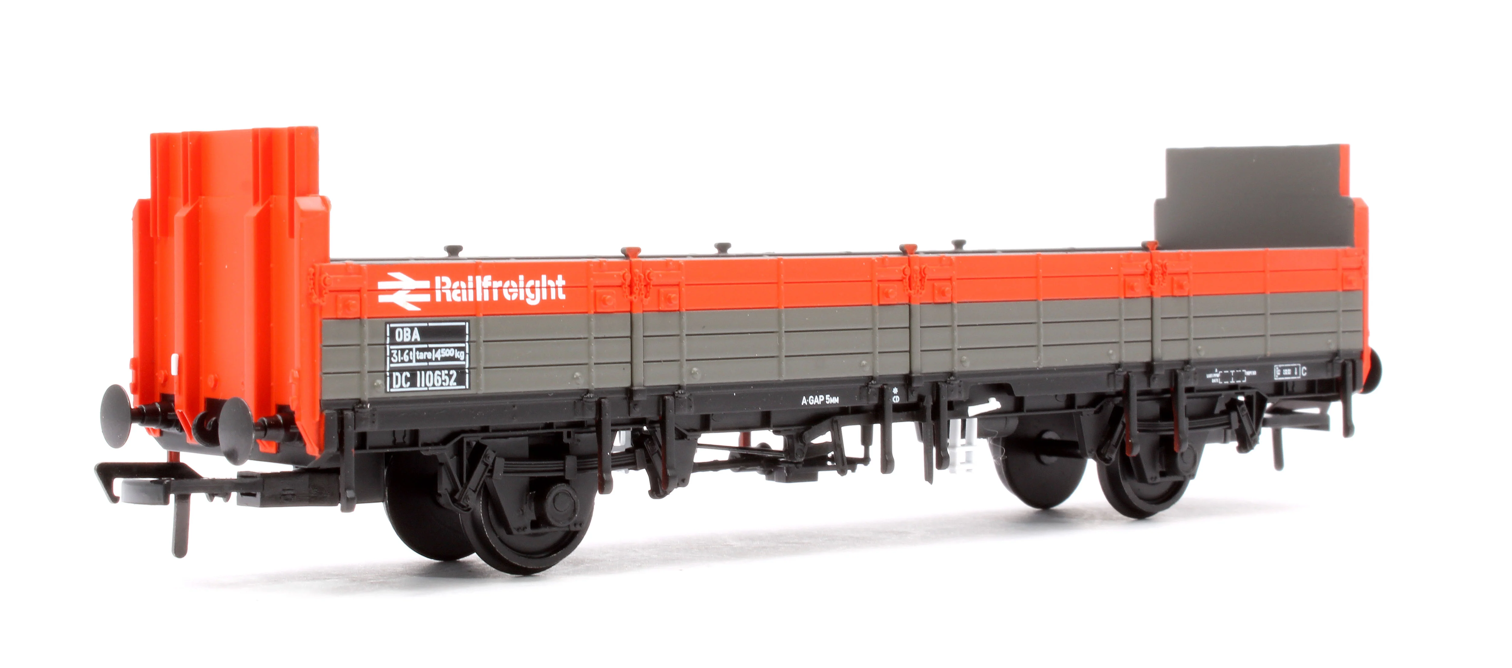 38-041D BR OBA Open Wagon High Ends BR Railfreight Red & Grey No.DC110652