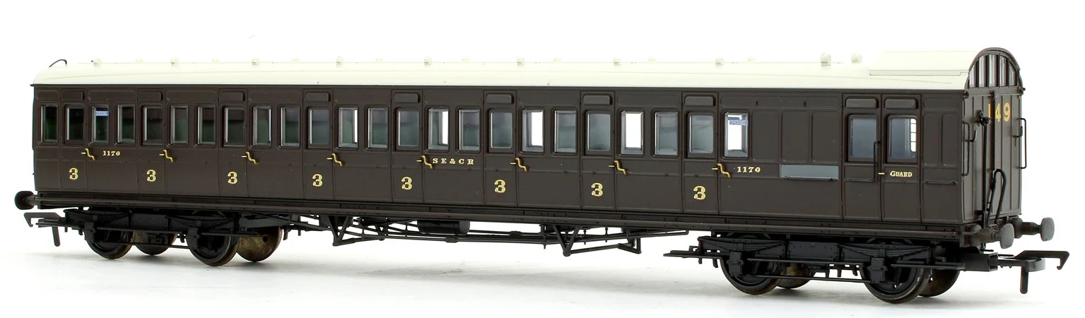 SE&CR 60ft Birdcage Brake Third SE&CR Wellington Brown 1170 - Image 2
