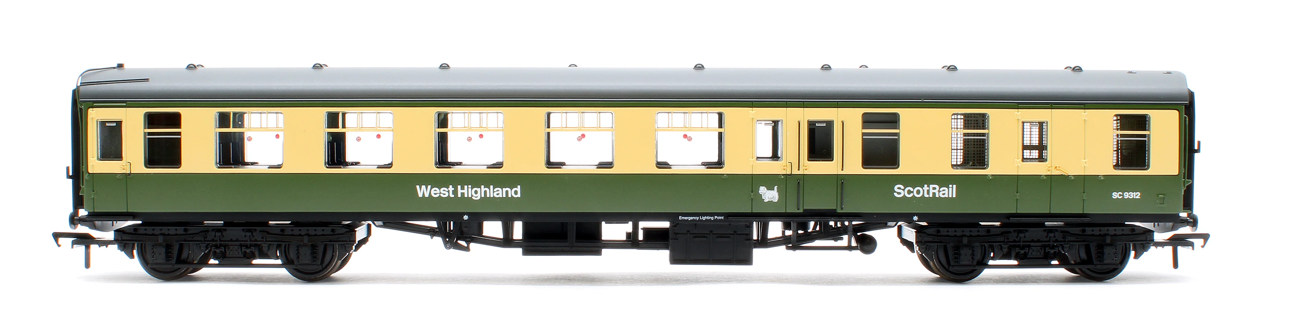 39-806 BR MK1 BSO Brake Second Open BR West Highland Line Green & Cream No.SC9312 - Image 3