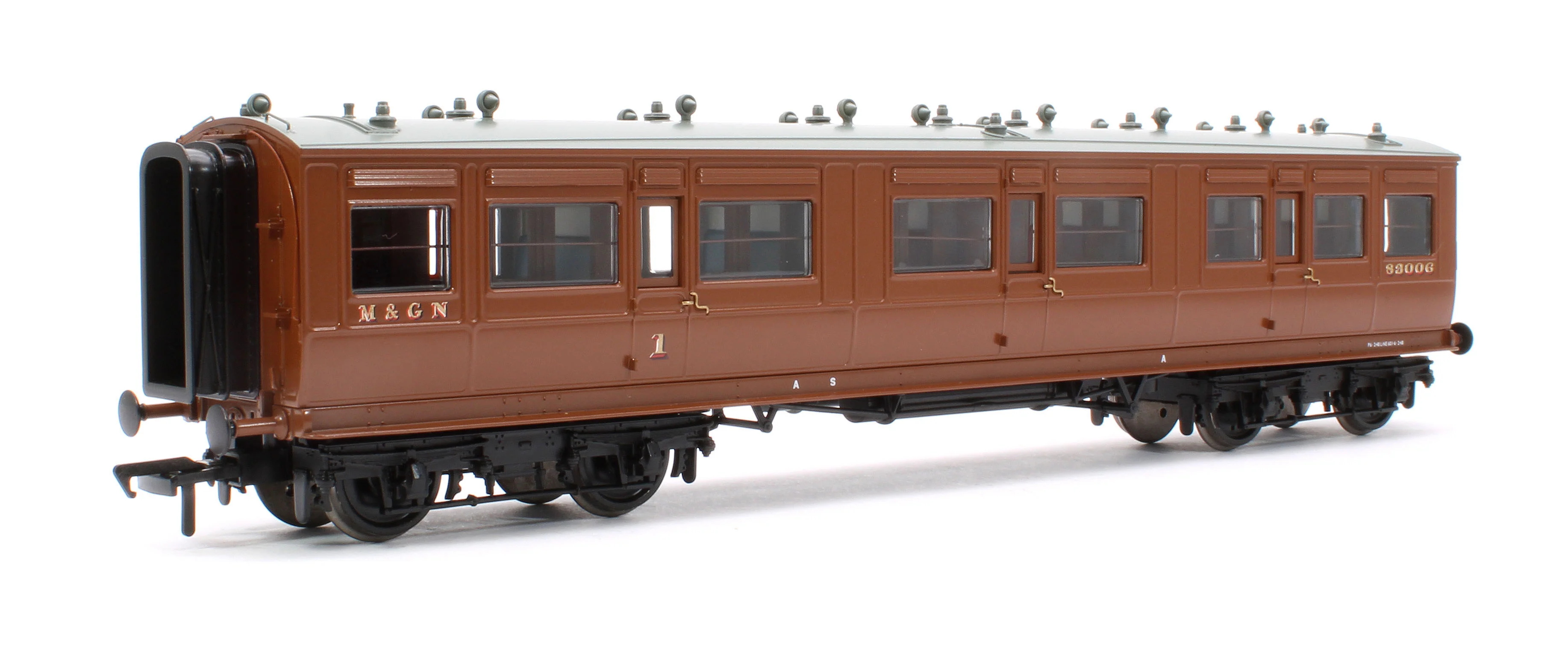 39-861 LNWR 50ft Arc Roof Composite Corridor M&GN Brown No.83006