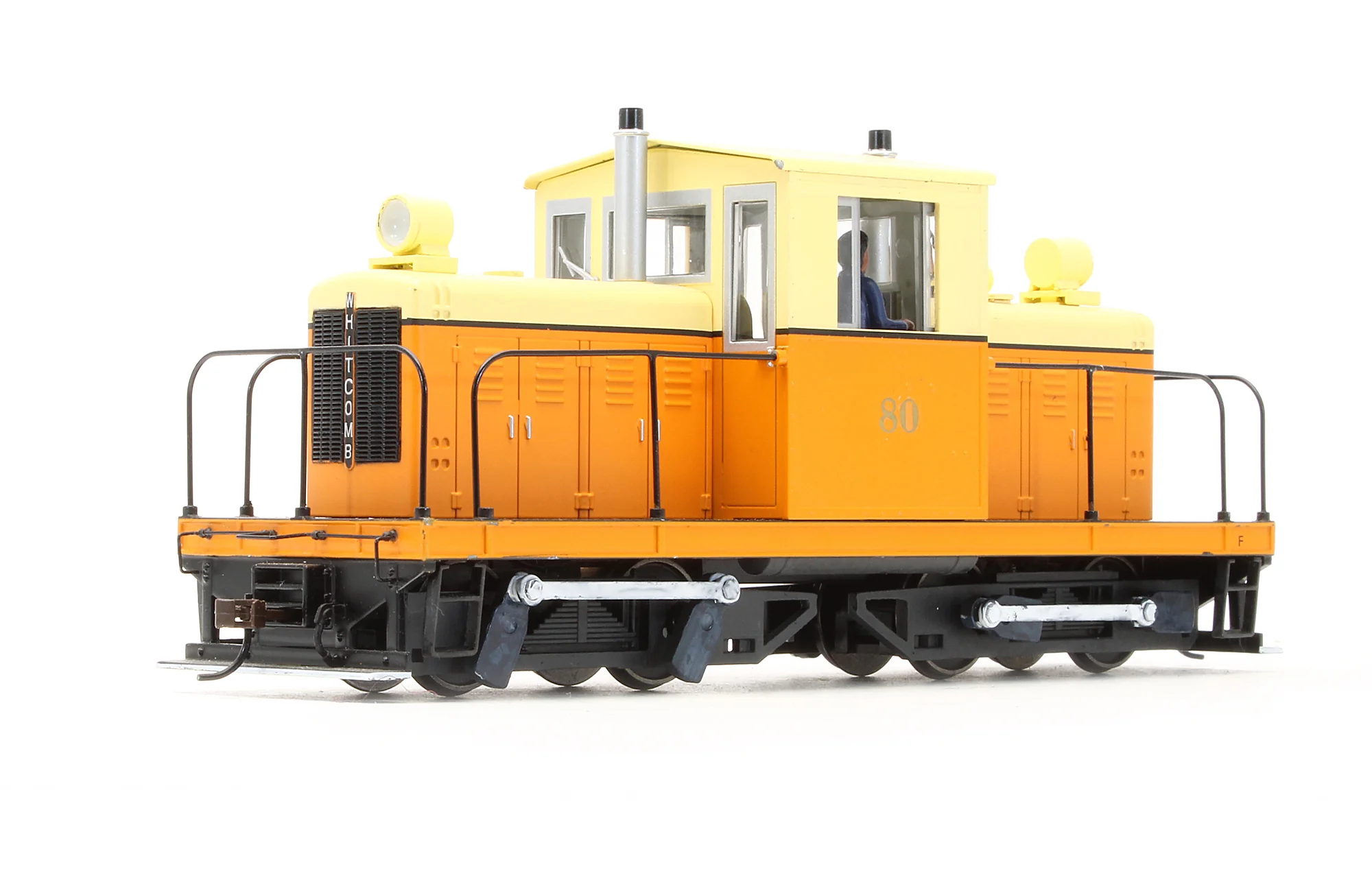 Pre-Owned Whitcomb 50 Ton Centre-Cab - Painted, Unlettered - Orange/Cream - Diesel Locomotive - DCC Sound Fitted