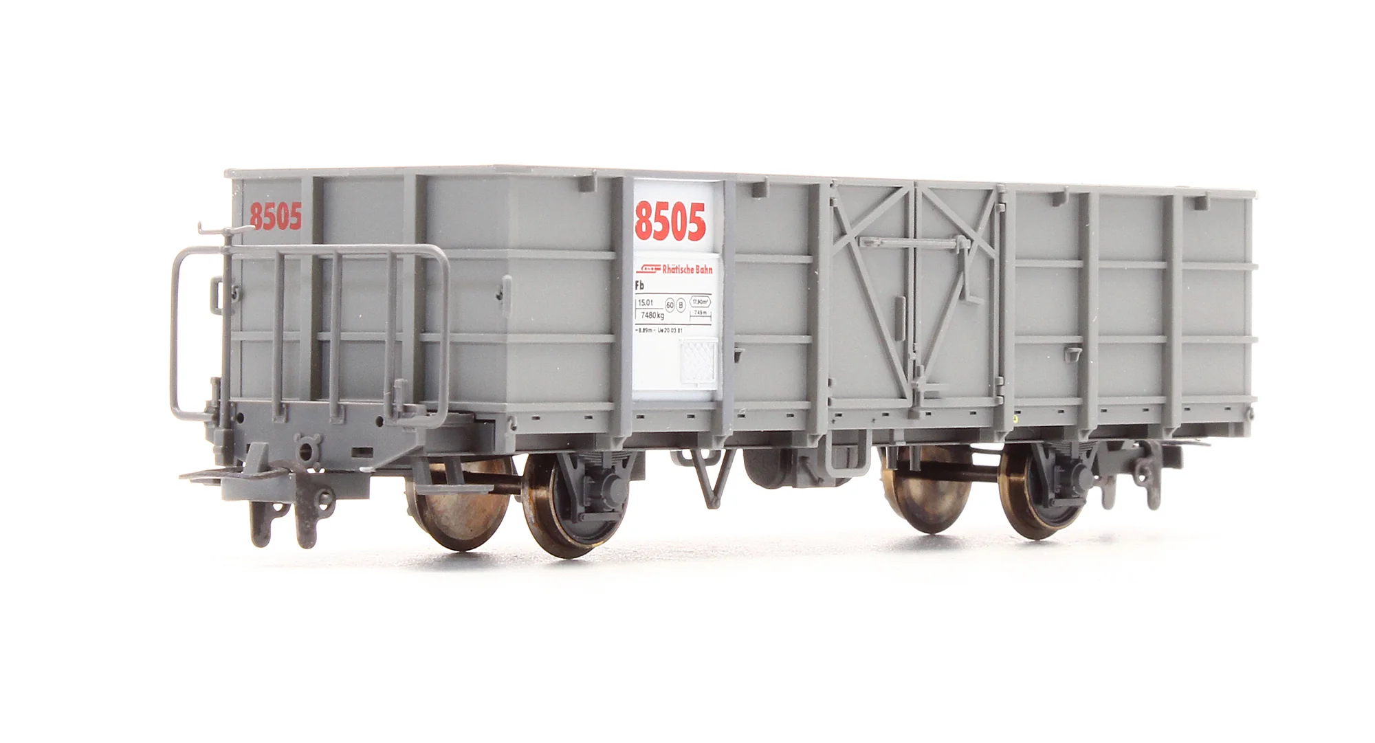 Pre-Owned 2255 135 RhB Fb 8505 High Sided Wagon - Image 2