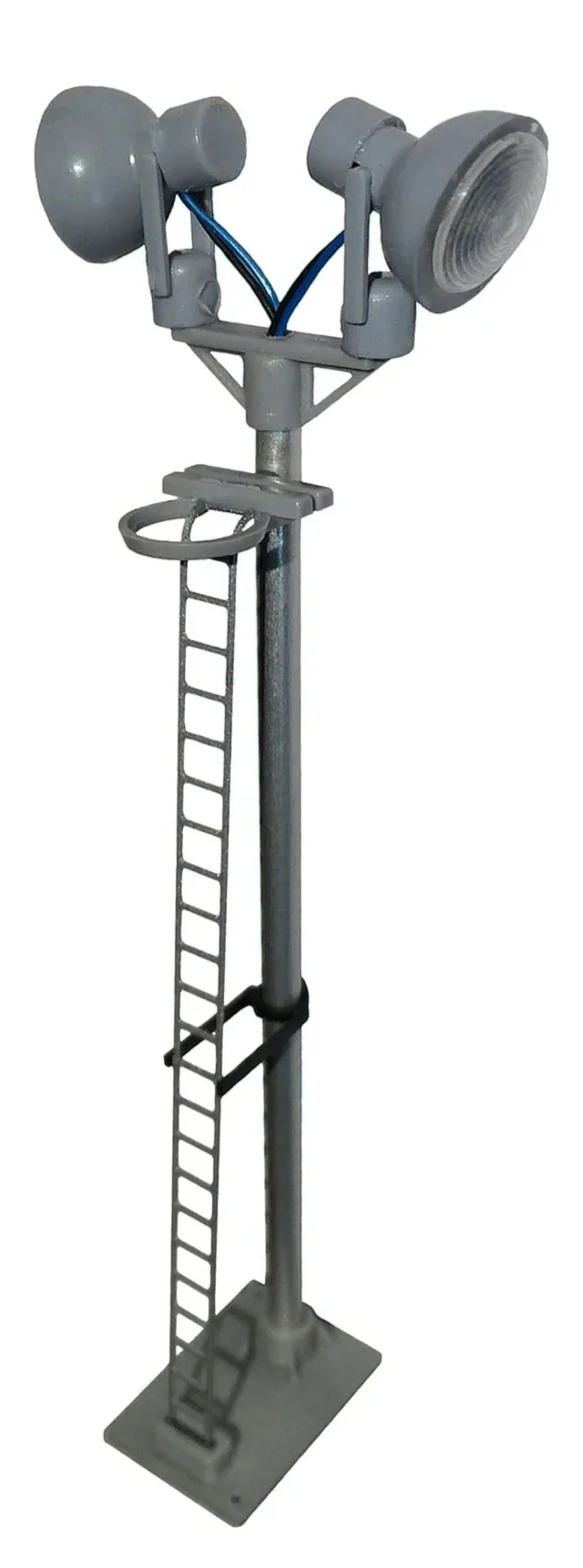 Twin Spotlight Head Short Lamp (Silver Ladder) White LED