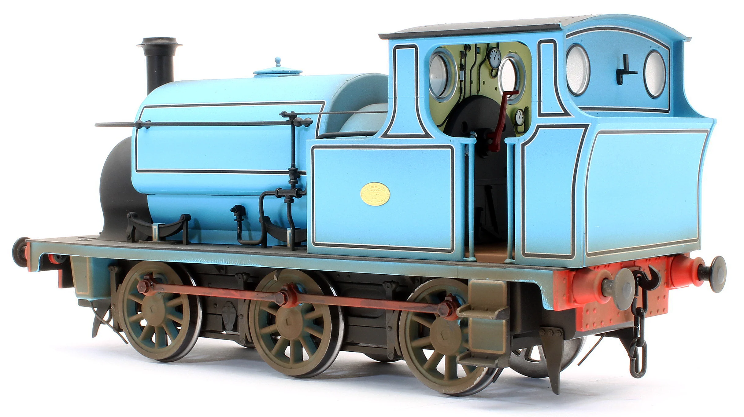 Bespoke Weathered Hudswell Clarke 0-6-0 Tank Lined Blue Steam Locomotive - Medium Finish, Works Plates Added - Image 3