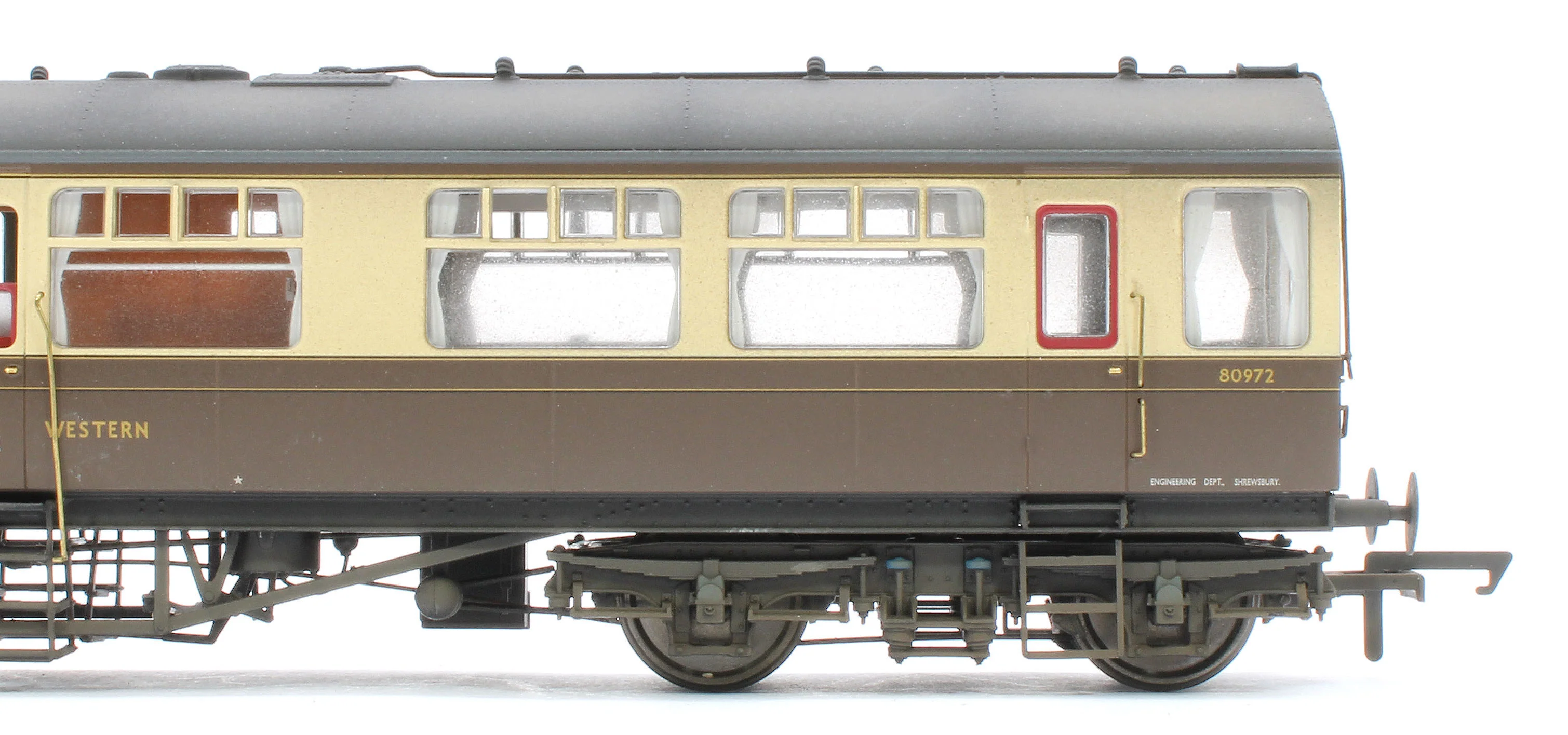 BL-201-006W Bespoke Weathered Black Label GWR Great Western Q13 Inspection Saloon, GWR Chocolate & Cream (Twin Cities) 80972 - Image 9