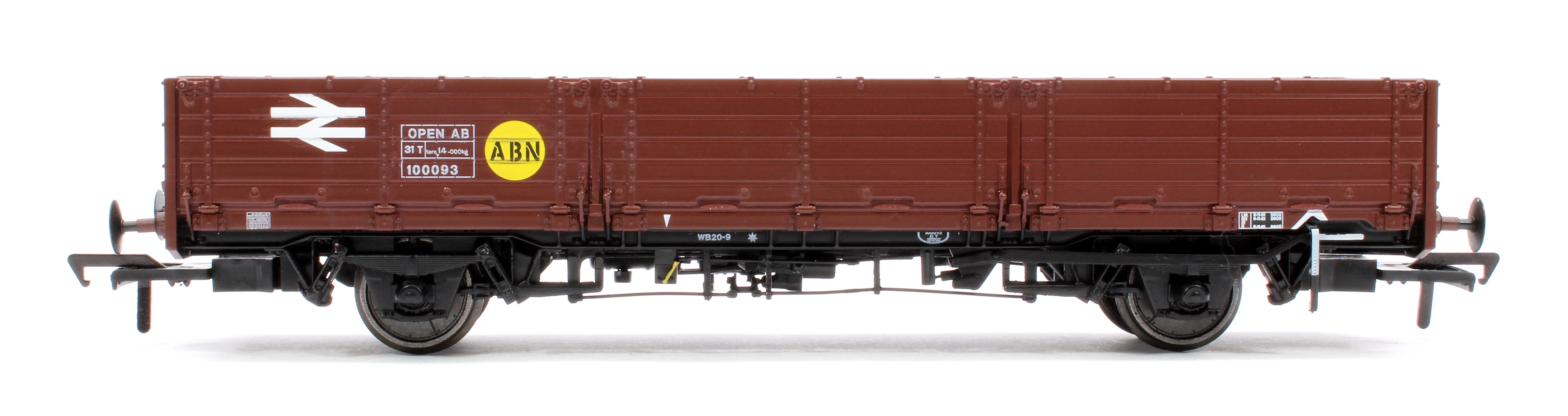 BR ‘Open AB’ OAA Wagon No. 100093, BR bauxite, yellow ‘ABN’ spot - Image 2